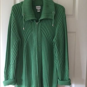 Green Chico's sweaters